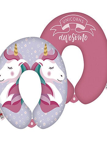 Coussin tour de cou Licornes 28x28x6cm - Licorne