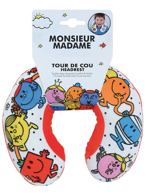 Coussin tour de cou Monsieur Madame en peluche - 19cm - Kiabi