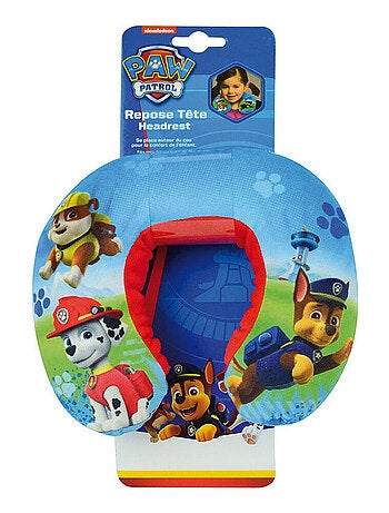 Coussin tour de cou Pat'patrouille en peluche douce de voyage 19cm