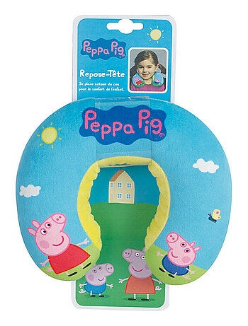 Coussin tour de cou Peppa pig en peluche douce de voyage 19cm
