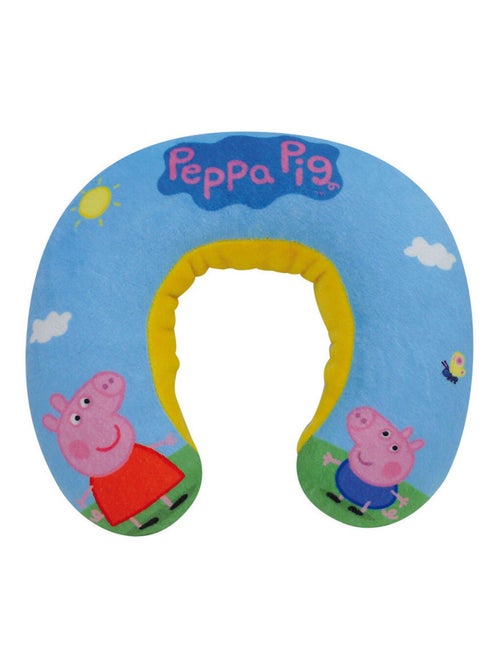 Coussin tour de cou Peppa pig en peluche douce de voyage  19cm - Kiabi