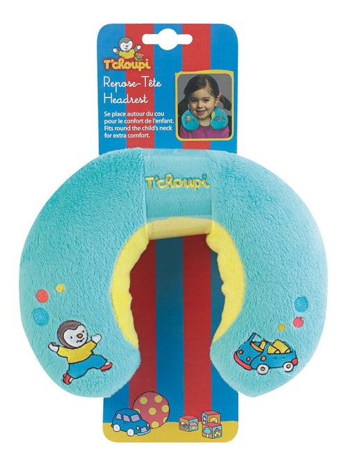 Coussin tour de cou T'choupi en peluche douce de voyage  19cm - Kiabi