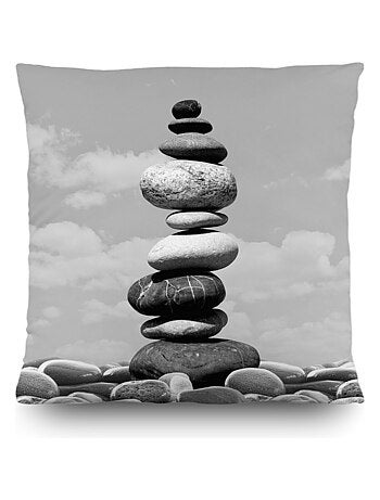 Coussin tour de galets - 45 cm x 45 cm