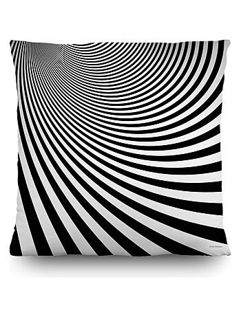 Coussin trait noir et blanc créatif - 45 cm x 45 cm
