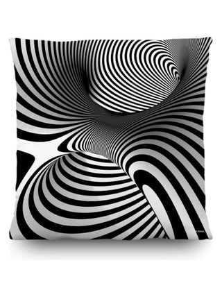 Coussin trait noir et blanc créatif - 45 cm x 45 cm