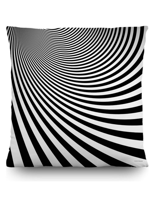 Coussin trait noir et blanc créatif - 45 cm x 45 cm - Kiabi Coussin trait noir et blanc créatif - 45 cm x 45 cm - Kiabi