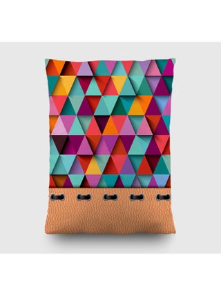 Coussin triangles couleurs - 45 cm x 45 cm