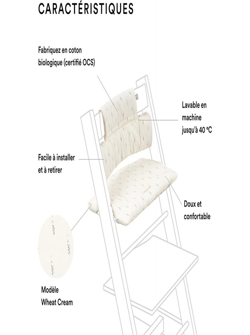 Coussin Tripp Trapp® Classic Stars Multi pour chaise Tripp Trapp Beige - Kiabi