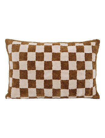 Coussin tufté damier