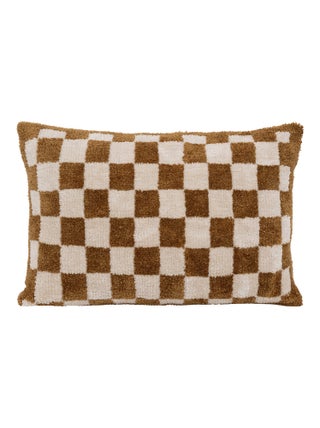 Coussin tufté damier