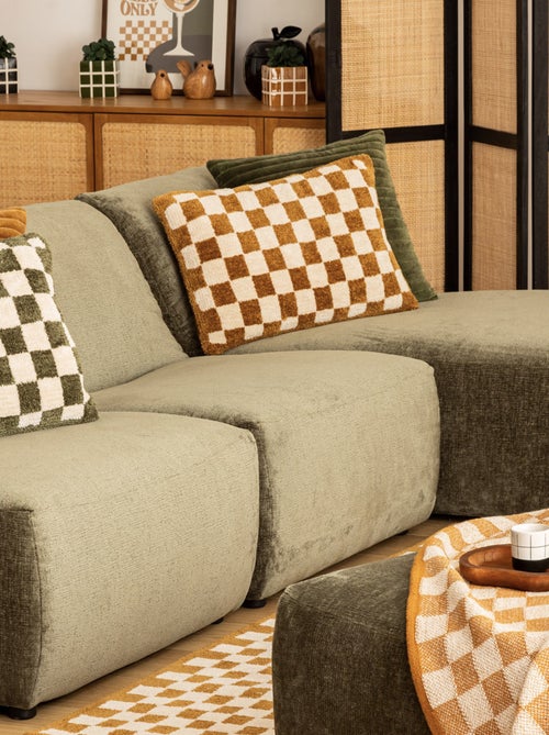 Coussin tufté damier - Kiabi Coussin tufté damier - Kiabi