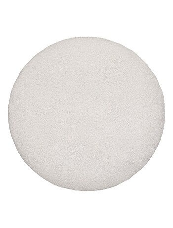 Coussin uni en polaire et bouclette