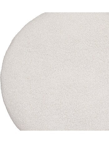 Coussin uni en polaire et bouclette