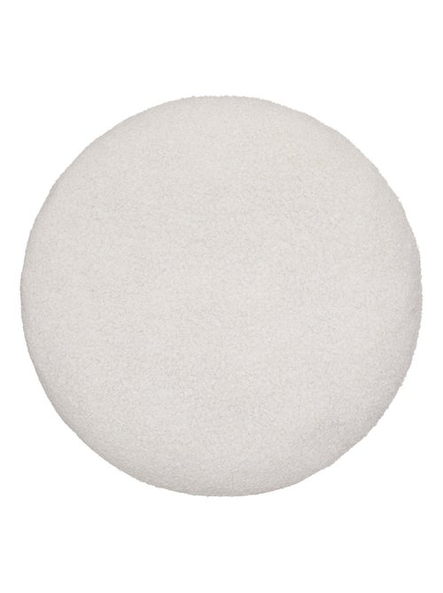 Coussin uni en polaire et bouclette - Kiabi