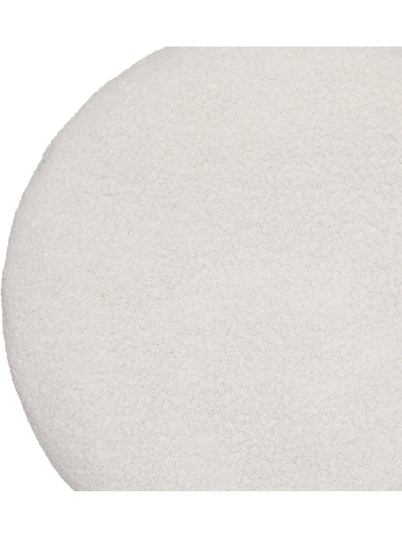 Coussin uni en polaire et bouclette Beige chiné - Kiabi