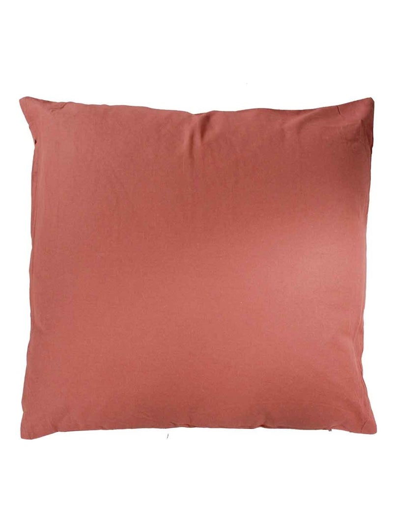 Coussin uni en polyester déhoussable Rouge brique - Kiabi