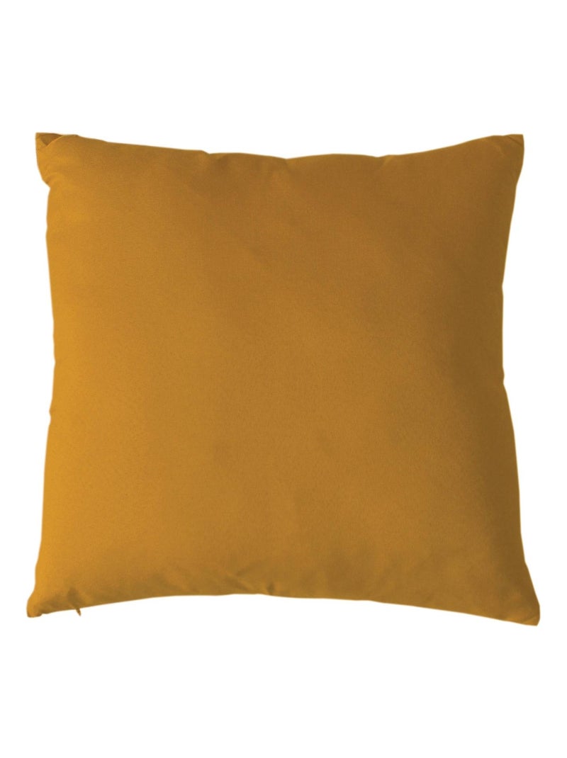 Coussin uni et déhoussable Jaune moutarde - Kiabi