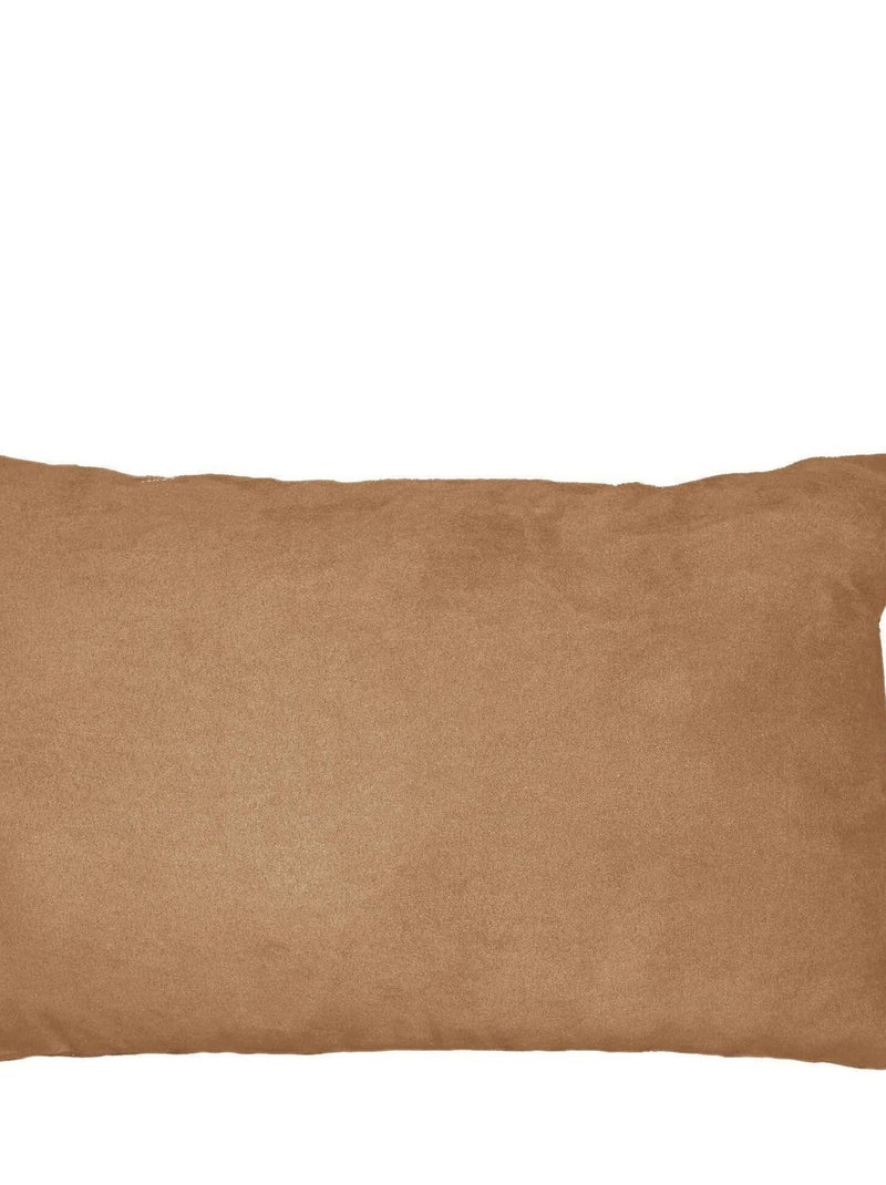 Coussin Uni Suede Collection Suedine Beige clair - Kiabi