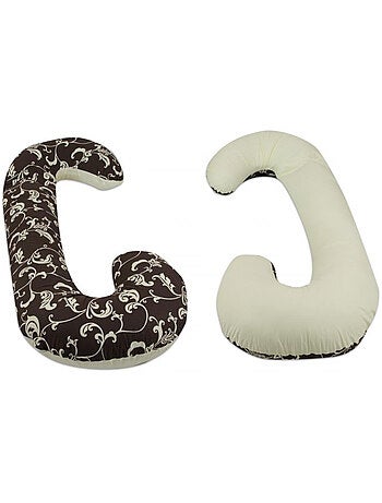 Coussin usages multiples dessin floral sombre ?