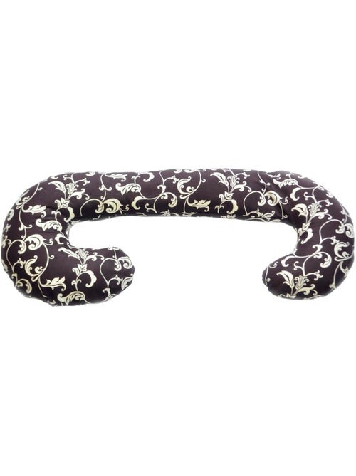 Coussin usages multiples dessin floral sombre - Kiabi