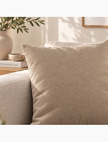 Coussin velours - effet peau de pêche