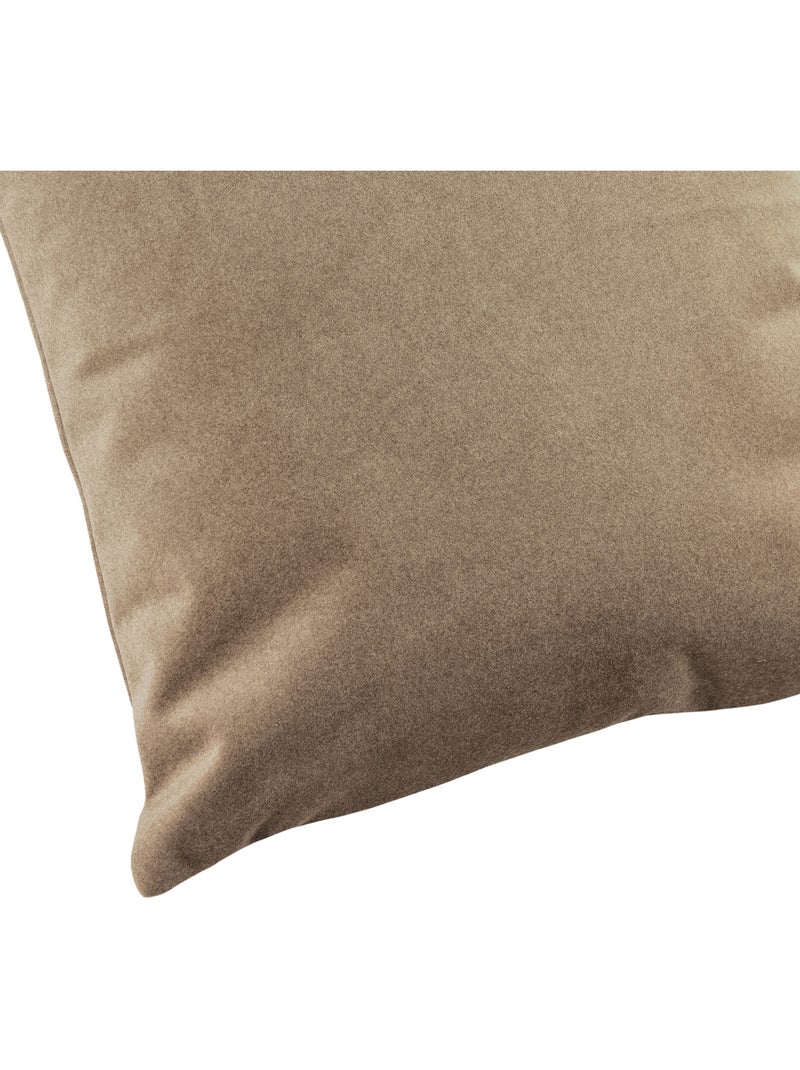 Coussin velours  - Effet peau de pêche Beige - Kiabi