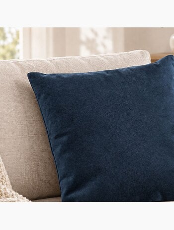 Coussin velours - effet peau de pêche