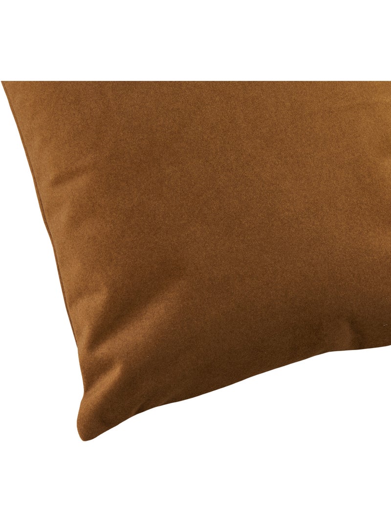 Coussin velours  - Effet peau de pêche Cuivre - Kiabi