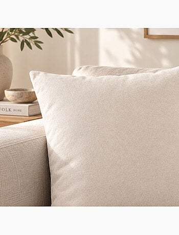 Coussin velours - effet peau de pêche