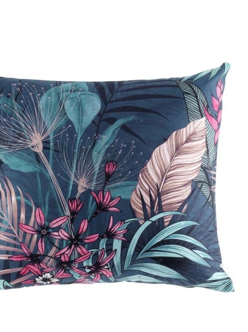 Coussin velours 45x45 Laurena Bleu - Kiabi