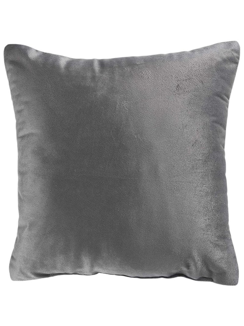 Coussin velours Australe gris anthracite - Kiabi