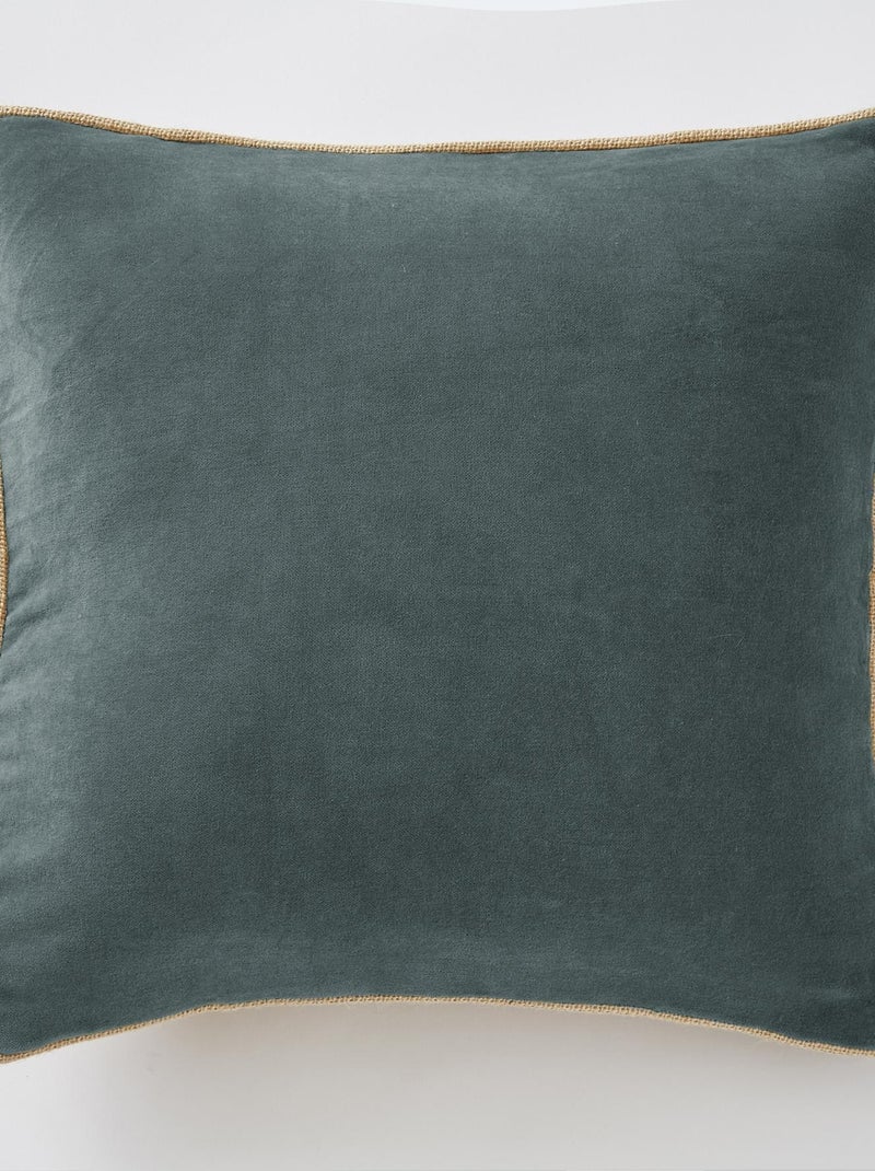 Coussin velours collection Cesar Vert - Kiabi
