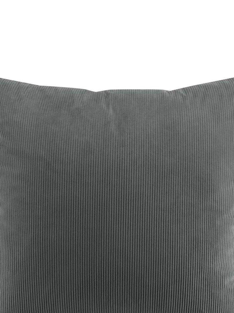 Coussin velours Collection Cottele gris anthracite - Kiabi