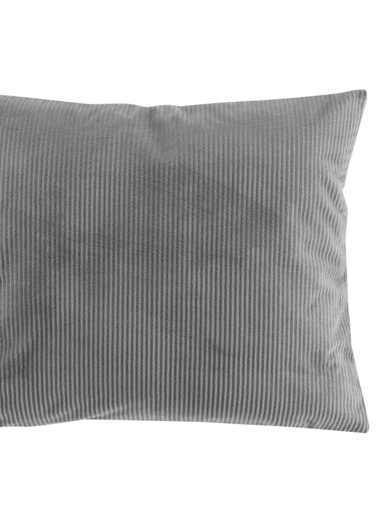 Coussin velours Collection Cottele Gris - Kiabi