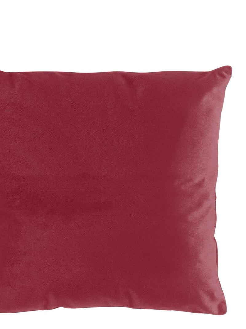 Coussin velours Collection Velvetina Rouge bordeaux - Kiabi