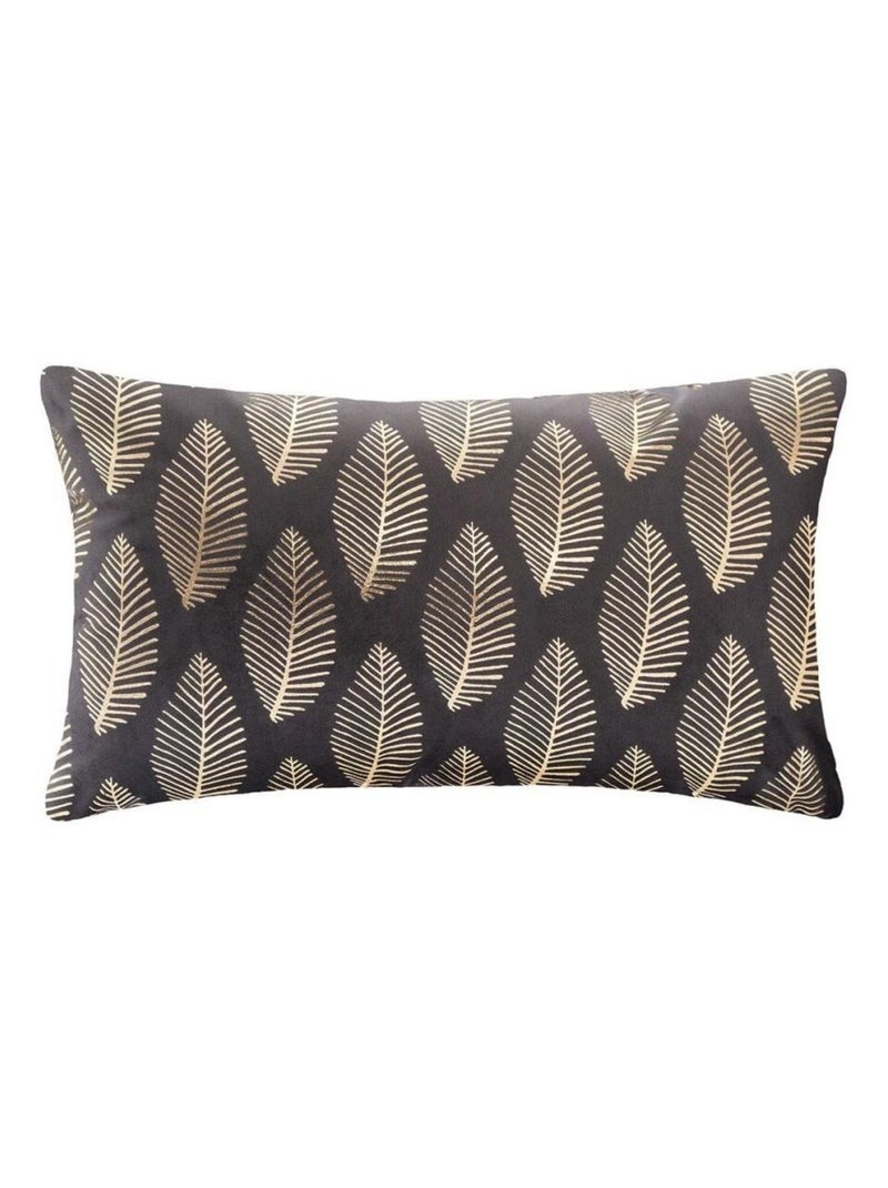 Coussin velours or Tropic gris 30x50 cm Gris - Kiabi
