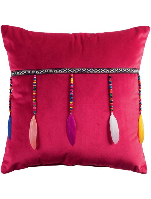 Coussin Velours Pampilles Collection Plumis - Kiabi