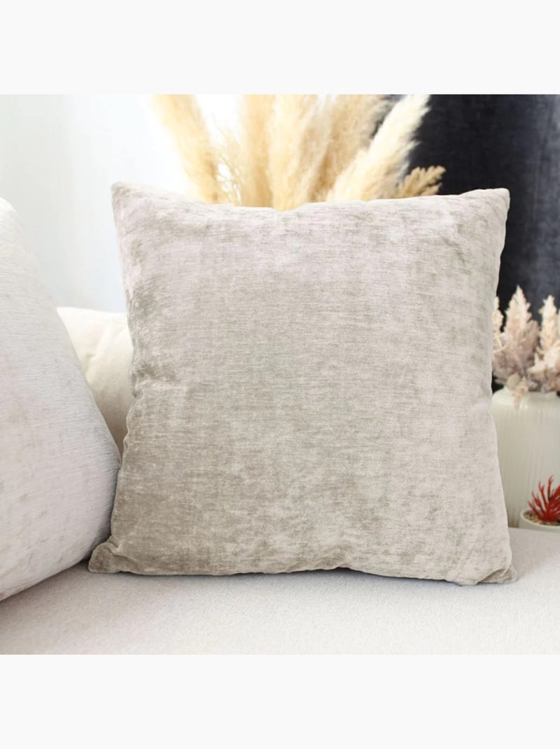 Coussin velours Velvet Ecru - Kiabi