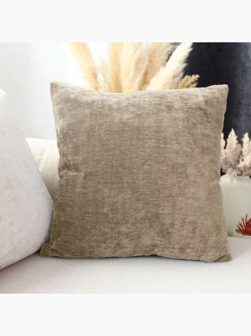 Coussin velours Velvet Taupe - Kiabi