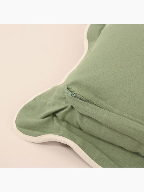 Coussin vintage contour vague vert 40x60cm - Kiabi