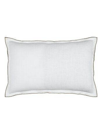 Coussin volant plat feston noir coton