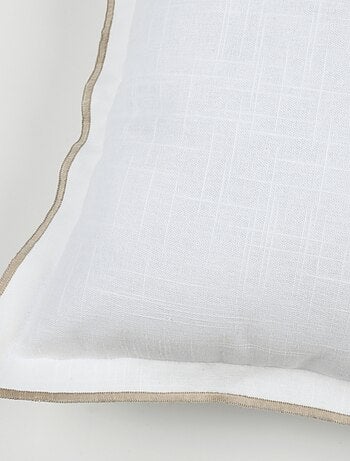 Coussin volant plat feston noir coton