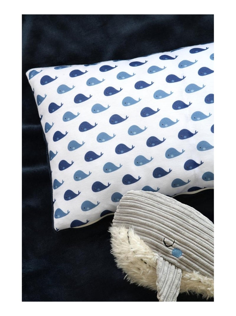 Coussin Wally petite baleine Bleu - Kiabi
