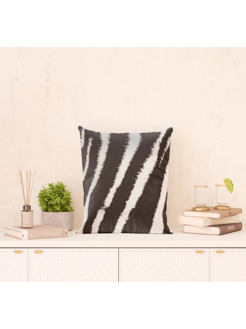 Coussin zébré - 45 cm x 45 cm Blanc - Kiabi