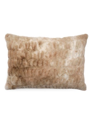 Coussin ZIBELINE en fausse fourrure sur les deux faces