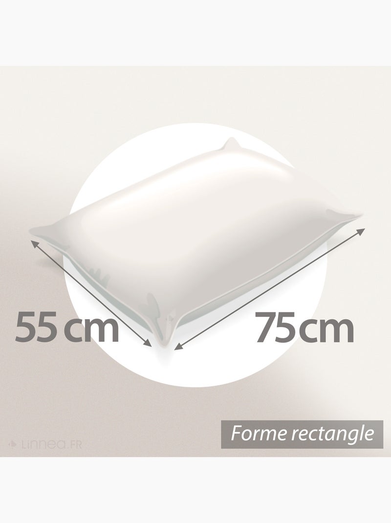 Coussin ZIBELINE en fausse fourrure sur les deux faces Blanc - Kiabi
