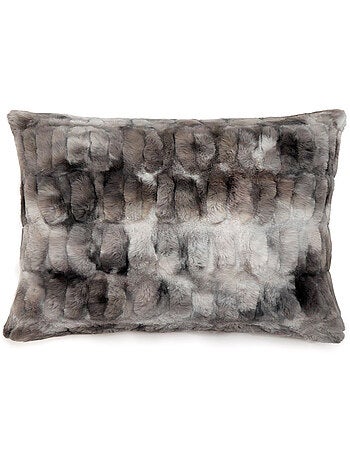 Coussin ZIBELINE en fausse fourrure sur les deux faces