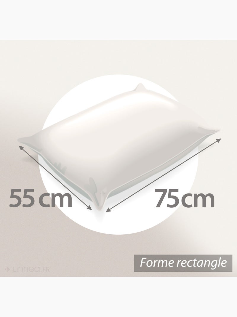 Coussin ZIBELINE en fausse fourrure sur les deux faces Gris chiné - Kiabi
