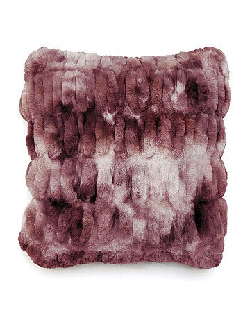 Coussin ZIBELINE en fausse fourrure sur les deux faces