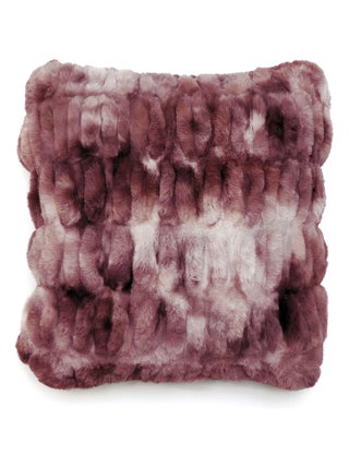 Coussin ZIBELINE en fausse fourrure sur les deux faces